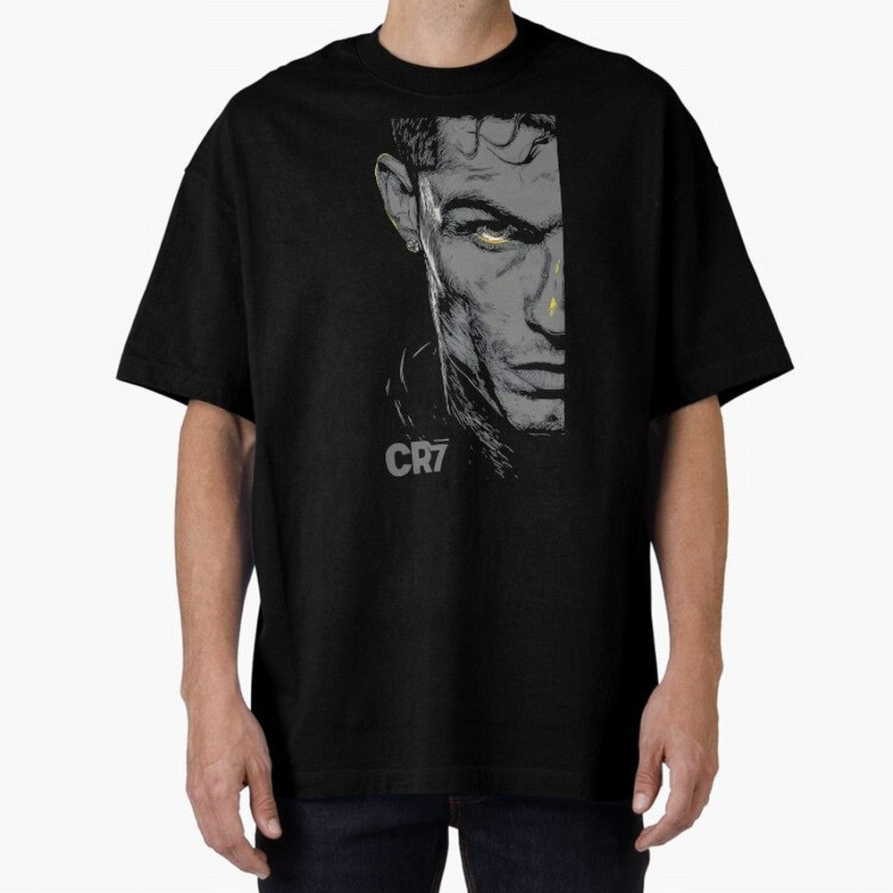 Cristiano Ronaldo Goat 7 Oversized T-Shirt Fuel Global Football Passion for FIFA World Cup 2026 Group Stage, with Messi and Cristiano Ronaldo, Portugal, Champion Mindset, Group Stage Buzz, Knockout Tension and Passionate Fan Culture; Ideal for Fans