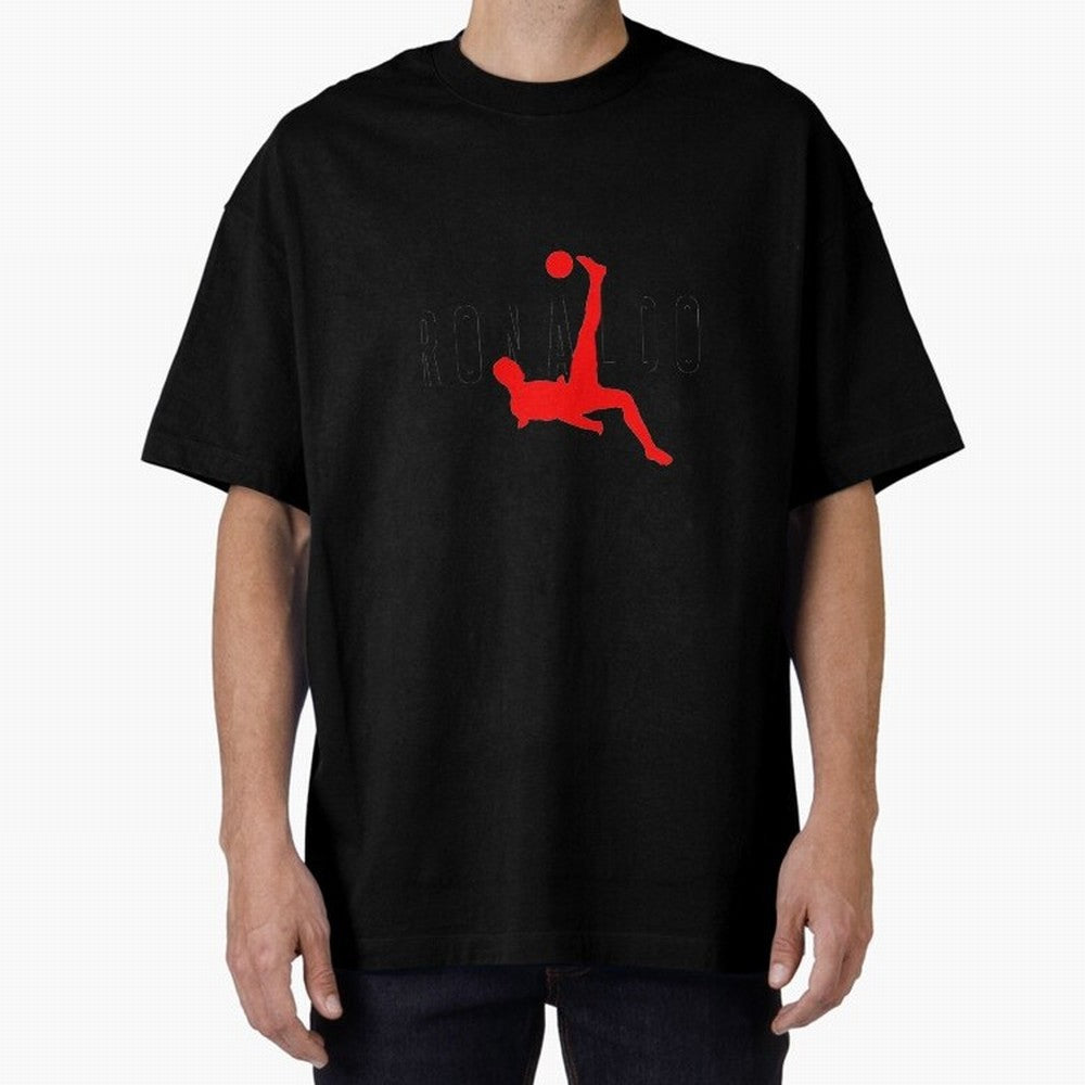 Air Ronaldo Oversized T-Shirt Celebrate Rivalries and Pride in Match Day Hype around FIFA World Cup 2026 Group Stage, Messi, Netherlands, Vintage Soccer Flavor, Modern Football Stars, National Flags and Final Night Emotion; Perfect for Supporters
