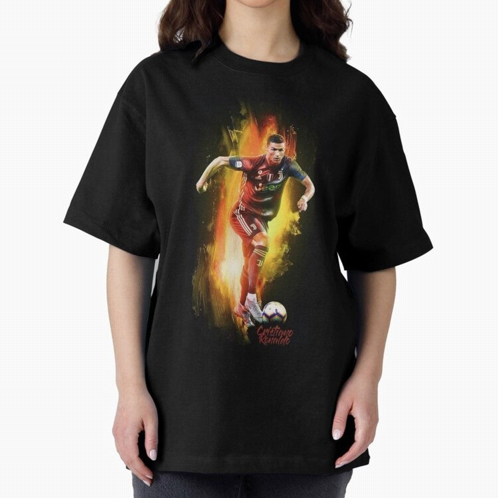Ronaldo Wallpaper Oversized T-Shirt Honor Champions and Dreams in the FIFA World Cup 2026 USA Canada Mexico Journey through Mbappe Highlights, England Pride, Game Day Rituals, Football Legends, Country Pride and the Road to the Final; Perfect for