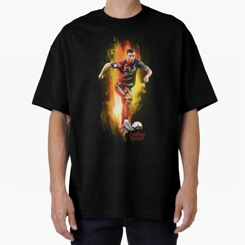 Ronaldo Wallpaper Oversized T-Shirt Honor Champions and Dreams in the FIFA World Cup 2026 USA Canada Mexico Journey through Mbappe Highlights, England Pride, Game Day Rituals, Football Legends, Country Pride and the Road to the Final; Perfect for