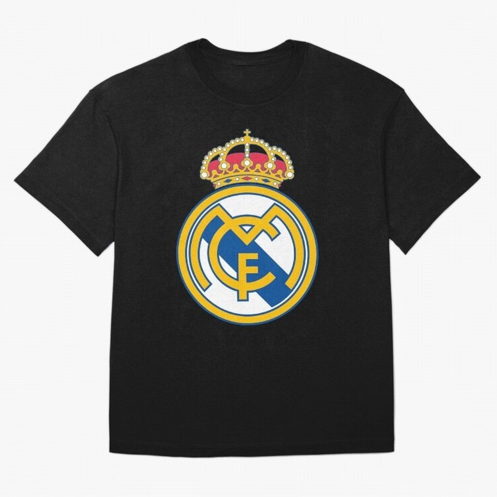 The Madrid CF Logo Oversized T-Shirt Celebrate the Stars of FIFA World Cup 2026 with Cristiano Ronaldo, Haaland and CR7, Portugal Energy, Sports Nostalgia, International Competition, Famous Players and Unforgettable Victories; Great for Supporters