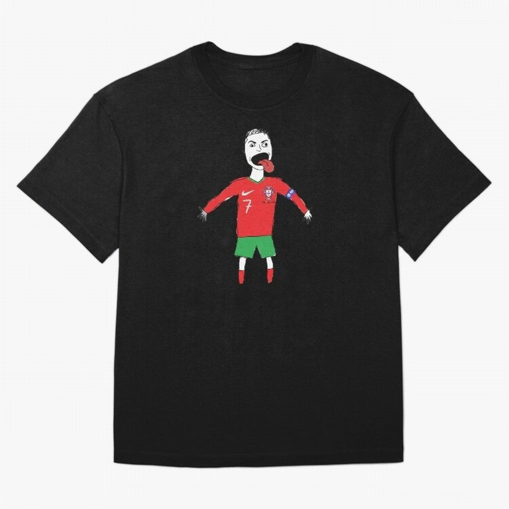 Badly Drawn Ronaldo Oversized T-Shirt Bring Global Tournament Vibes to the FIFA World Cup 2026 Group Stage Journey through Messi Highlights, England Pride, Soccer Culture, Superstar Moments, National Team Dreams and Competitive Fire; Ideal for