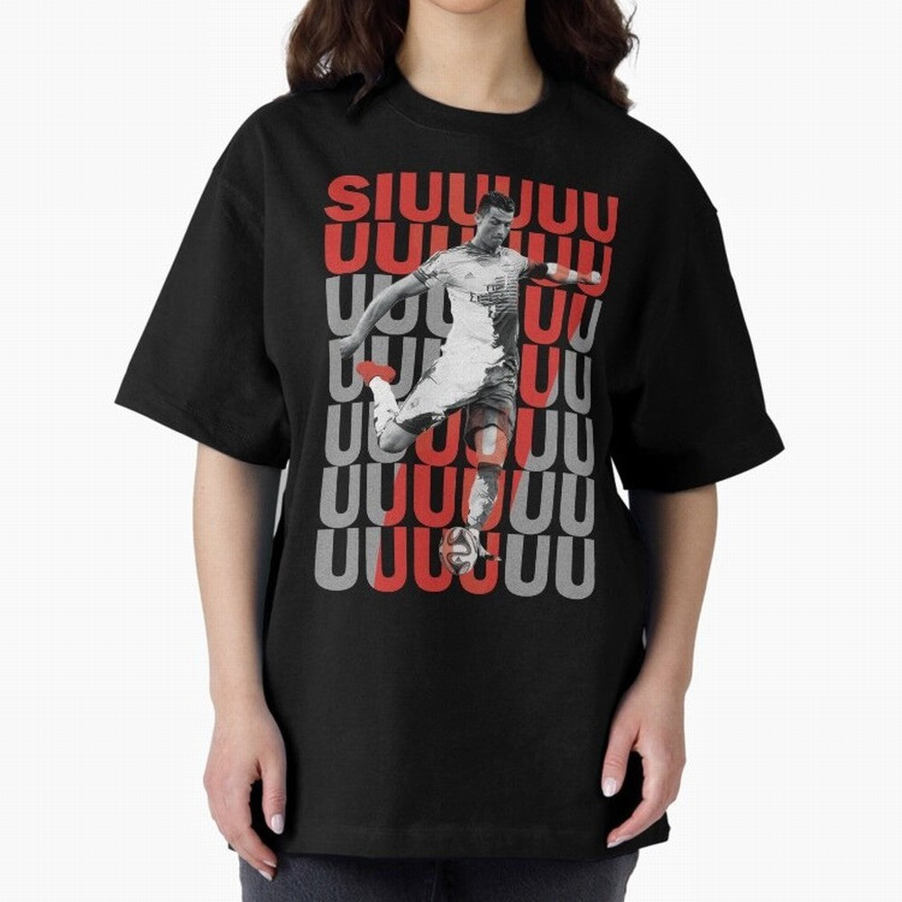Siuuuuuu Cristiano Ronaldo Oversized T-Shirt Back Your Heroes with FIFA World Cup 2026 Inspired by Messi and Cristiano Ronaldo, Netherlands Energy, Match Day Excitement, Supporter Culture, Golden Goals and Global Football Passion; Perfect for Fans,
