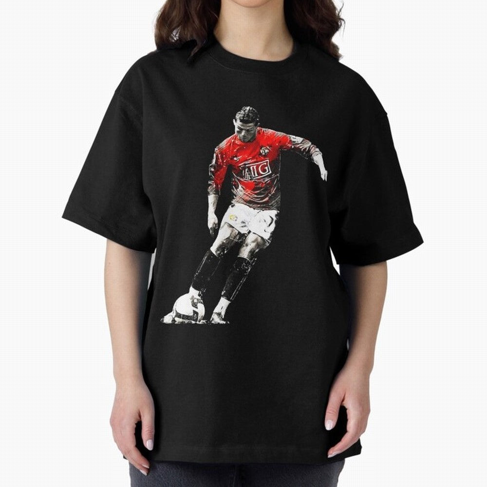 Cristiano Ronaldo Manchester 2008 Oversized T-Shirt Cheer through Every Moment of Global Football Passion for FIFA World Cup 2026 Group Stage, Built around Messi, Brazil, Portugal and Argentina, Goal Celebration Energy, Supporter Heritage, Football