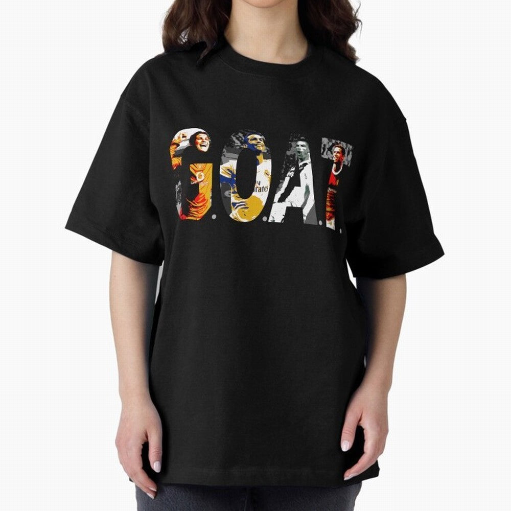 Cristiano Ronaldo, Greatest Football Player of All Time Oversized T-Shirt Discover FIFA World Cup 2026 USA Canada Mexico Inspired by Messi and Cristiano Ronaldo, Spain and Netherlands Energy, Worldwide Fan Energy, Dramatic Goals, Stadium Lights and