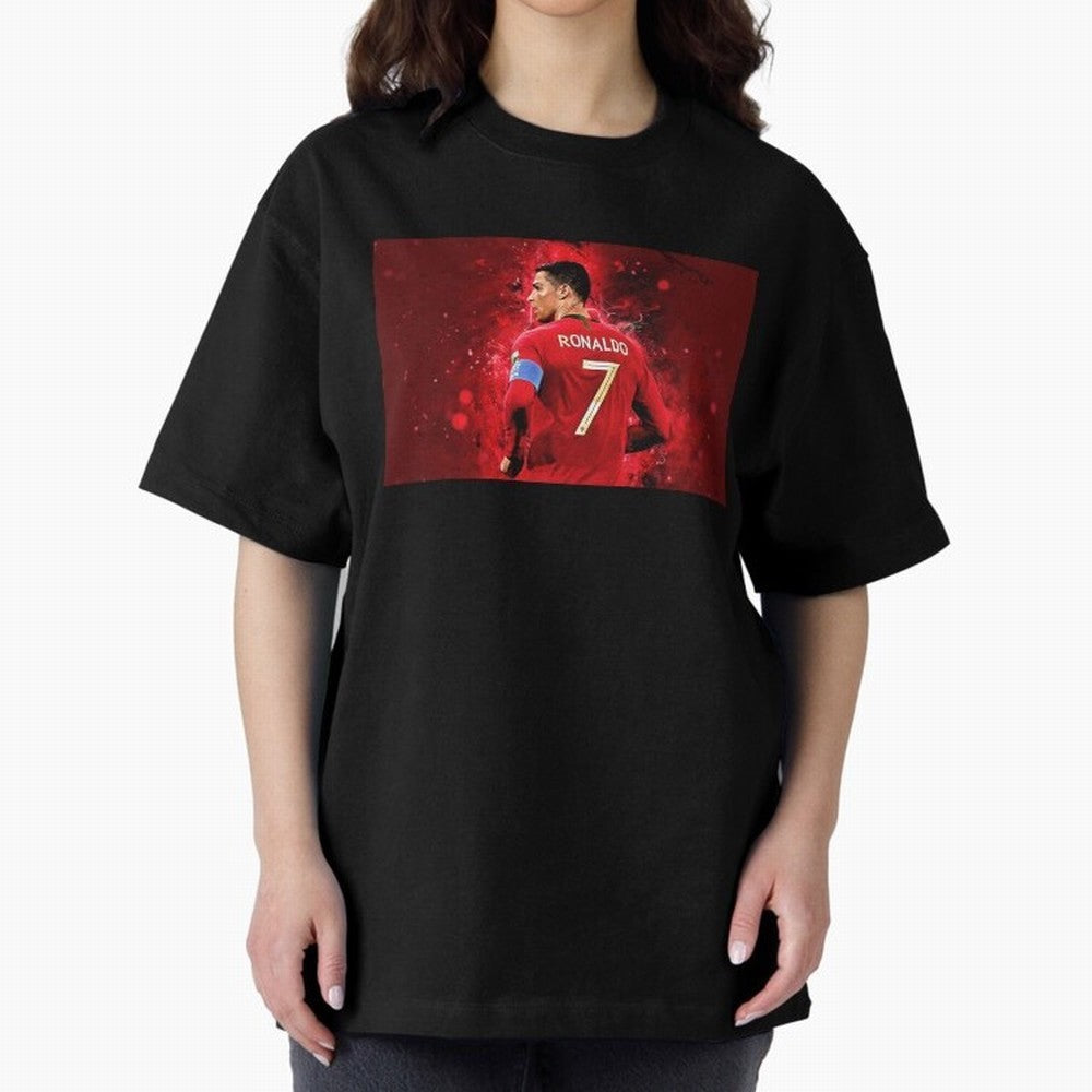 Cristiano Ronaldo Oversized T-Shirt Show Your Tournament Heart for FIFA World Cup 2026 for Fans of Messi and Argentina, France and Brazil, Bringing Tournament Hype, Historic Matchups, Family Viewing Parties and Global Sports Pride; Great for