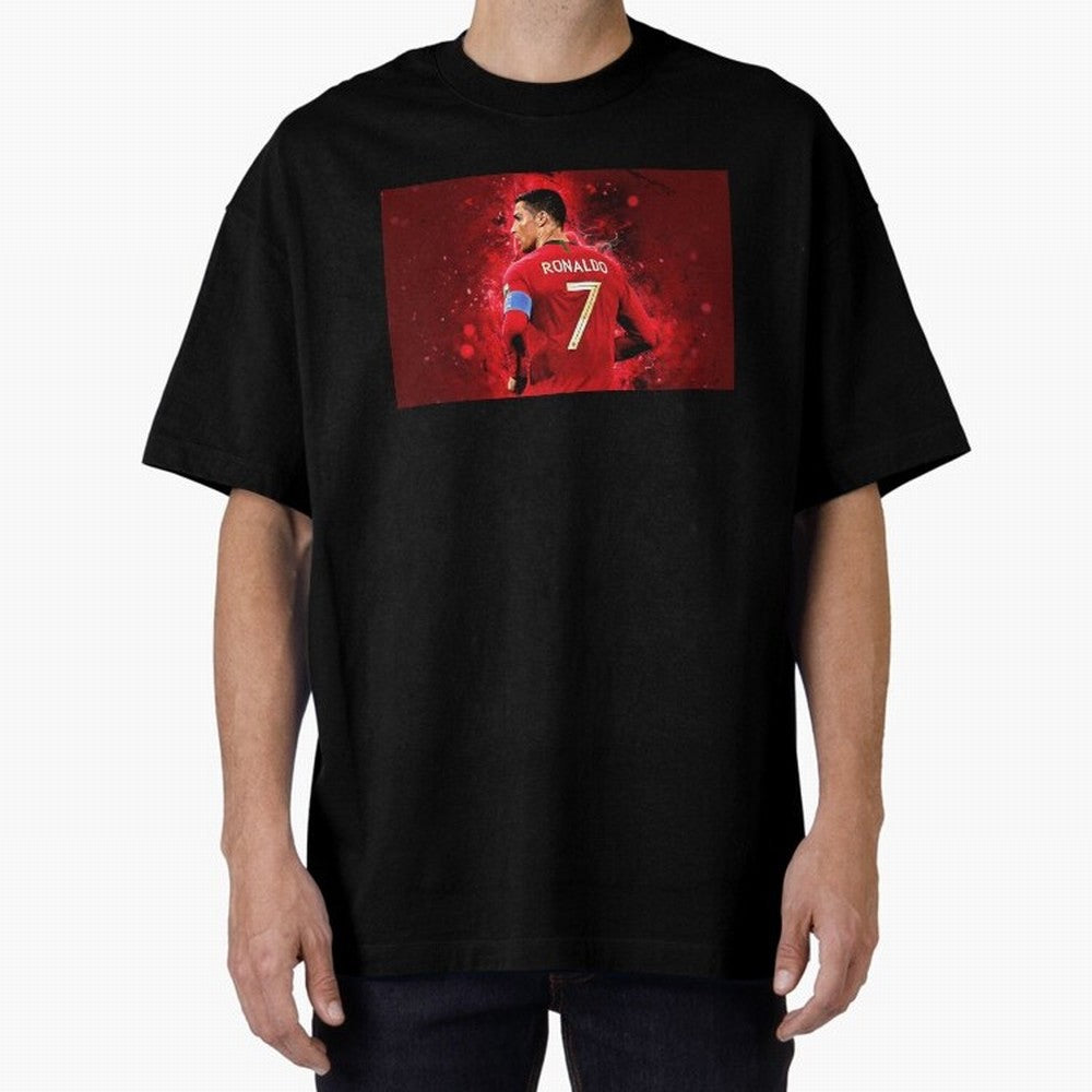 Cristiano Ronaldo Oversized T-Shirt Show Your Tournament Heart for FIFA World Cup 2026 for Fans of Messi and Argentina, France and Brazil, Bringing Tournament Hype, Historic Matchups, Family Viewing Parties and Global Sports Pride; Great for