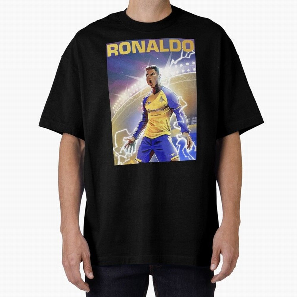 Ronaldo Al-Nassr Football Club - Oversized T-Shirt Remember the FIFA World Cup 2026 USA Canada Mexico Journey through Haaland Highlights, Argentina Pride, Goal Celebration Energy, Supporter Heritage, Football Icons and Worldwide Tournament Joy;