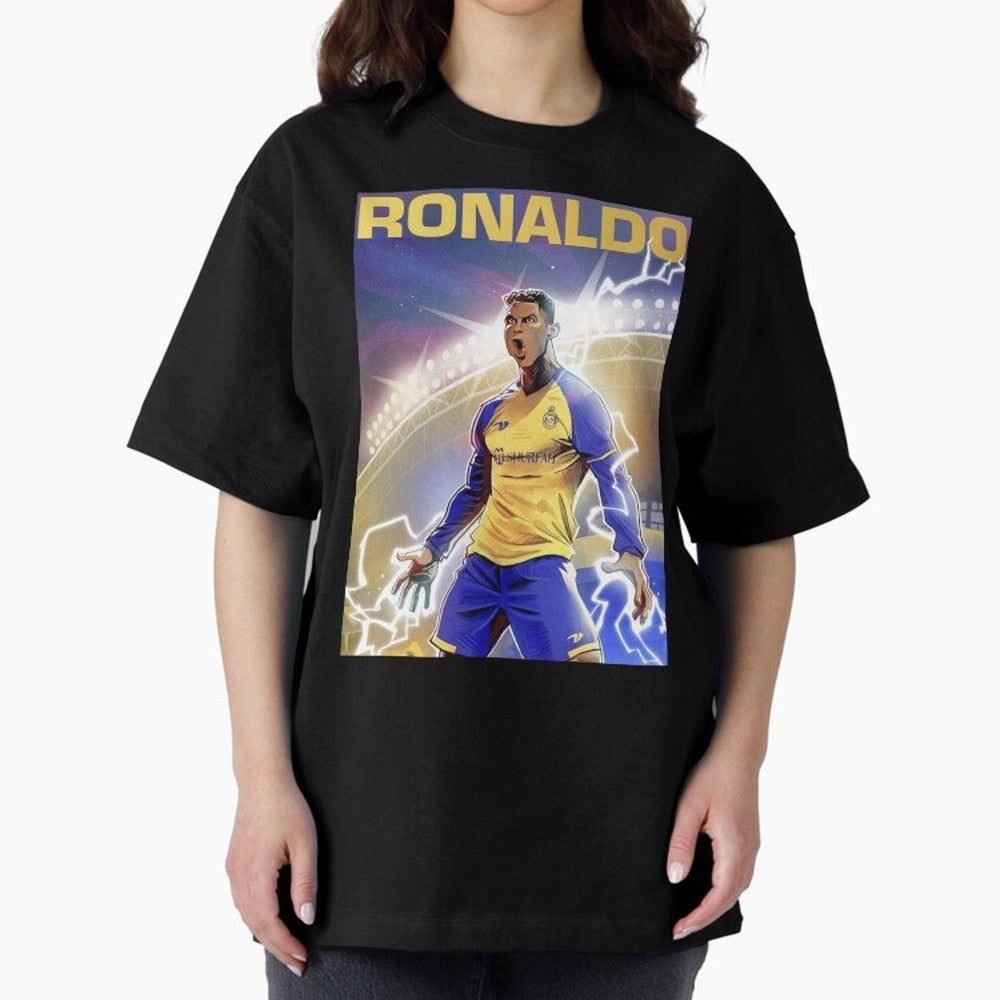 Ronaldo Al-Nassr Football Club - Oversized T-Shirt Remember the FIFA World Cup 2026 USA Canada Mexico Journey through Haaland Highlights, Argentina Pride, Goal Celebration Energy, Supporter Heritage, Football Icons and Worldwide Tournament Joy;