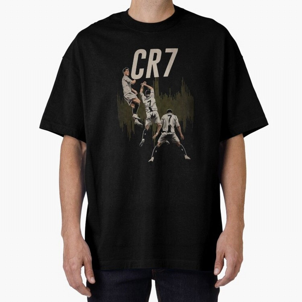 Cristiano Ronaldo Oversized T-Shirt Support Your Favorite Stars during FIFA World Cup 2026 Spirit, Featuring Portugal, Messi, CR7 and Mbappe, Classic Soccer Heritage, Championship Pressure, Fan Loyalty and International Pride; Perfect for People