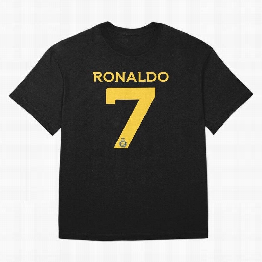 Ronaldo 7 Al-Nassr Football Club - Oversized T-Shirt Honor Football Greatness during Match Day Hype around FIFA World Cup 2026 Group Stage, Cristiano Ronaldo, Haaland and CR7, Argentina, France and Brazil, Sports Nostalgia, International