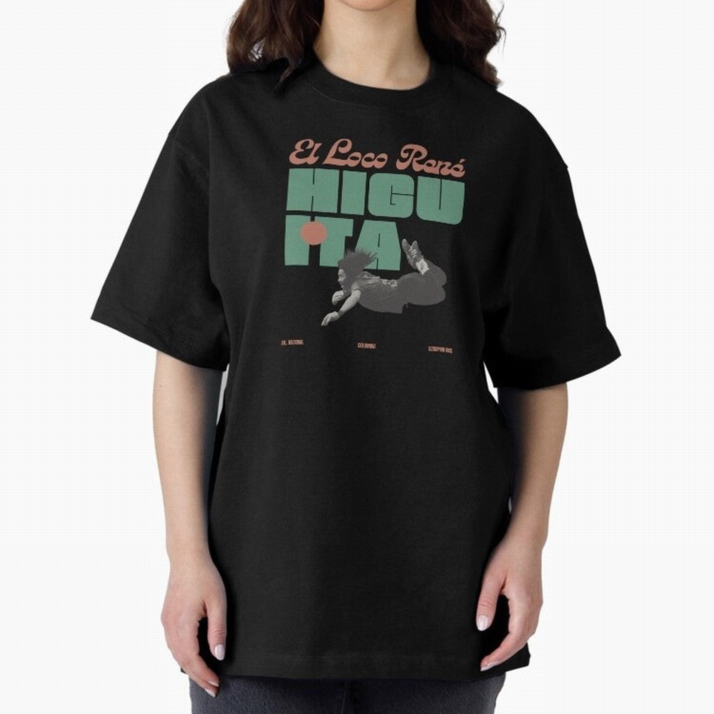Rene Higuita Minimalist Oversized T-Shirt Bring Trophy Dreams to FIFA World Cup 2026 Spirit, Capturing Netherlands, Messi, Neymar and Mbappe, Supporter Pride, Iconic Celebrations, Legendary Names and Global Match Day Energy; Perfect for People Who