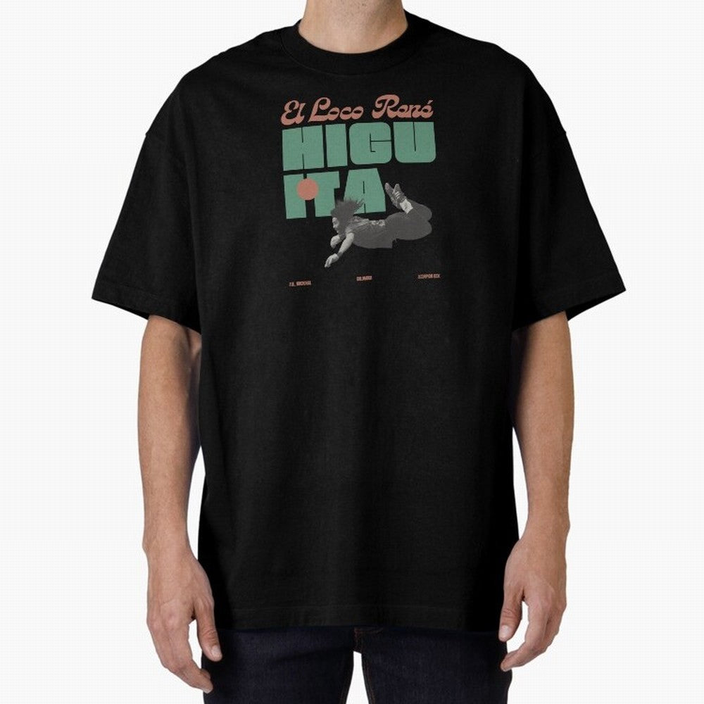 Rene Higuita Minimalist Oversized T-Shirt Bring Trophy Dreams to FIFA World Cup 2026 Spirit, Capturing Netherlands, Messi, Neymar and Mbappe, Supporter Pride, Iconic Celebrations, Legendary Names and Global Match Day Energy; Perfect for People Who