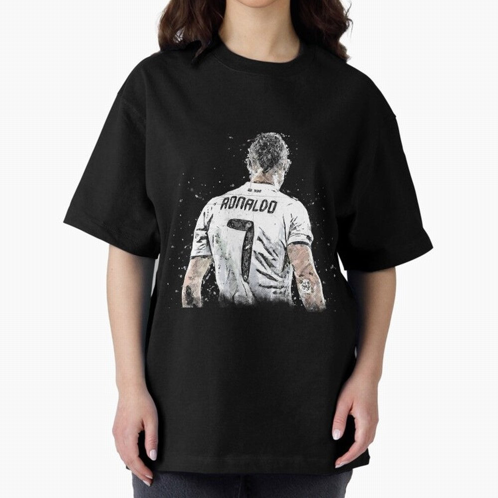Cristiano ronaldo back Oversized T-Shirt Step into FIFA World Cup 2026 Centered on Neymar, Brazil, Portugal and Argentina Energy, Football History, Final Match Energy, Crowd Noise and Once in a Lifetime Moments; Great for Watch Parties, Sports