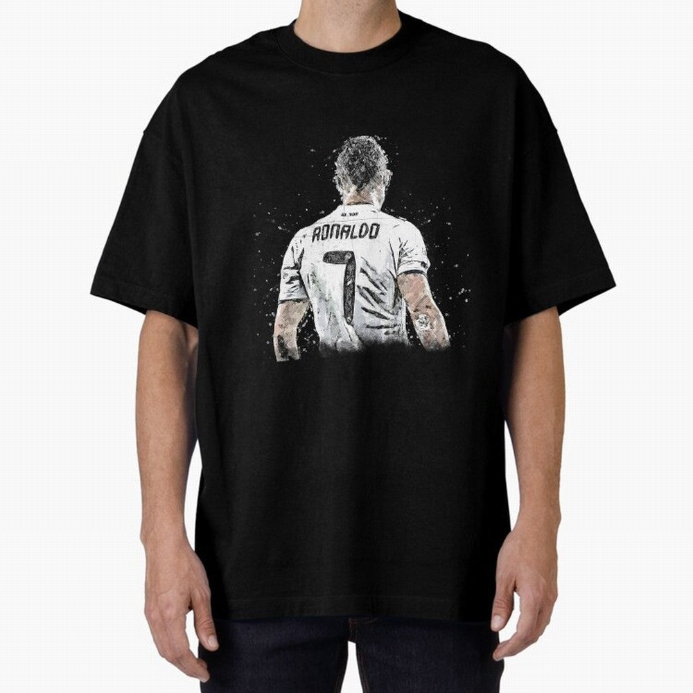 Cristiano ronaldo back Oversized T-Shirt Step into FIFA World Cup 2026 Centered on Neymar, Brazil, Portugal and Argentina Energy, Football History, Final Match Energy, Crowd Noise and Once in a Lifetime Moments; Great for Watch Parties, Sports
