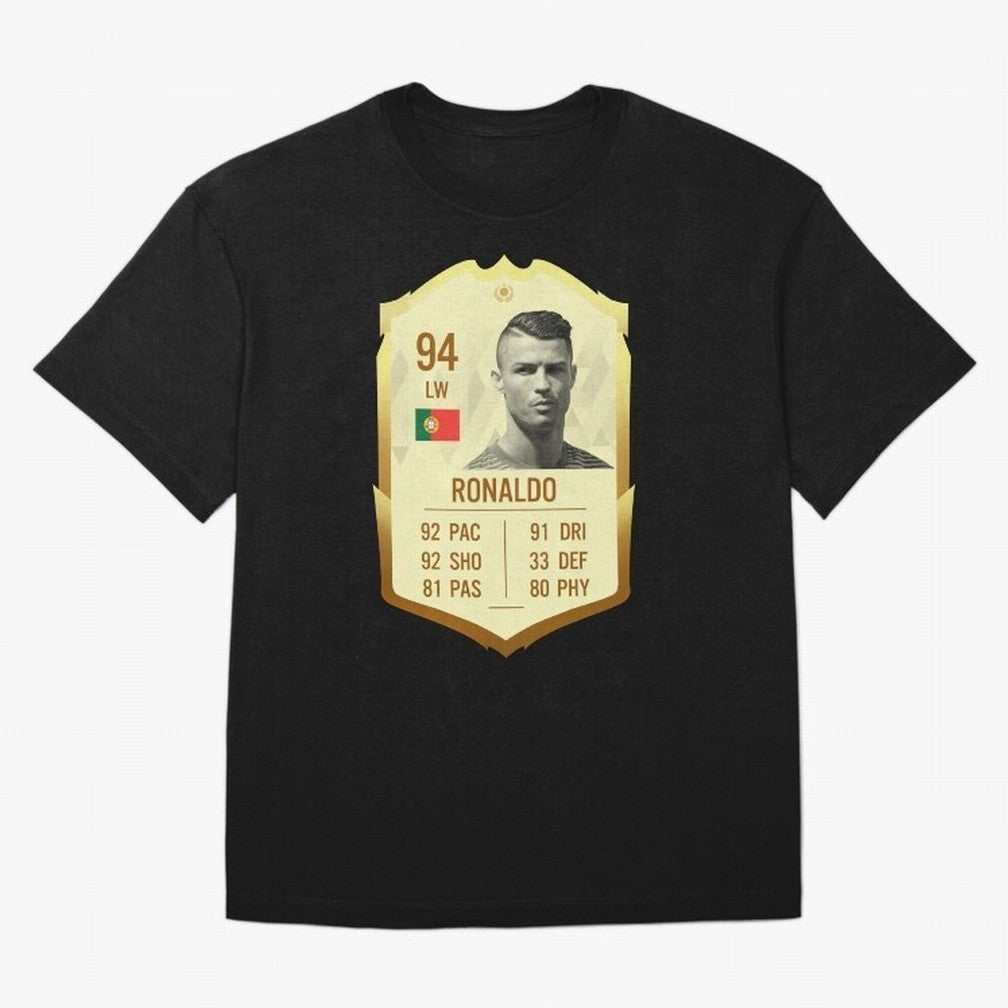 Cristiano Ronaldo Ultimate Card Oversized T-Shirt Carry the Colors and Pride of Global Football Passion for FIFA World Cup 2026 Group Stage, Centered on Haaland and Mbappe, England, France and Netherlands, Worldwide Fan Energy, Dramatic Goals,