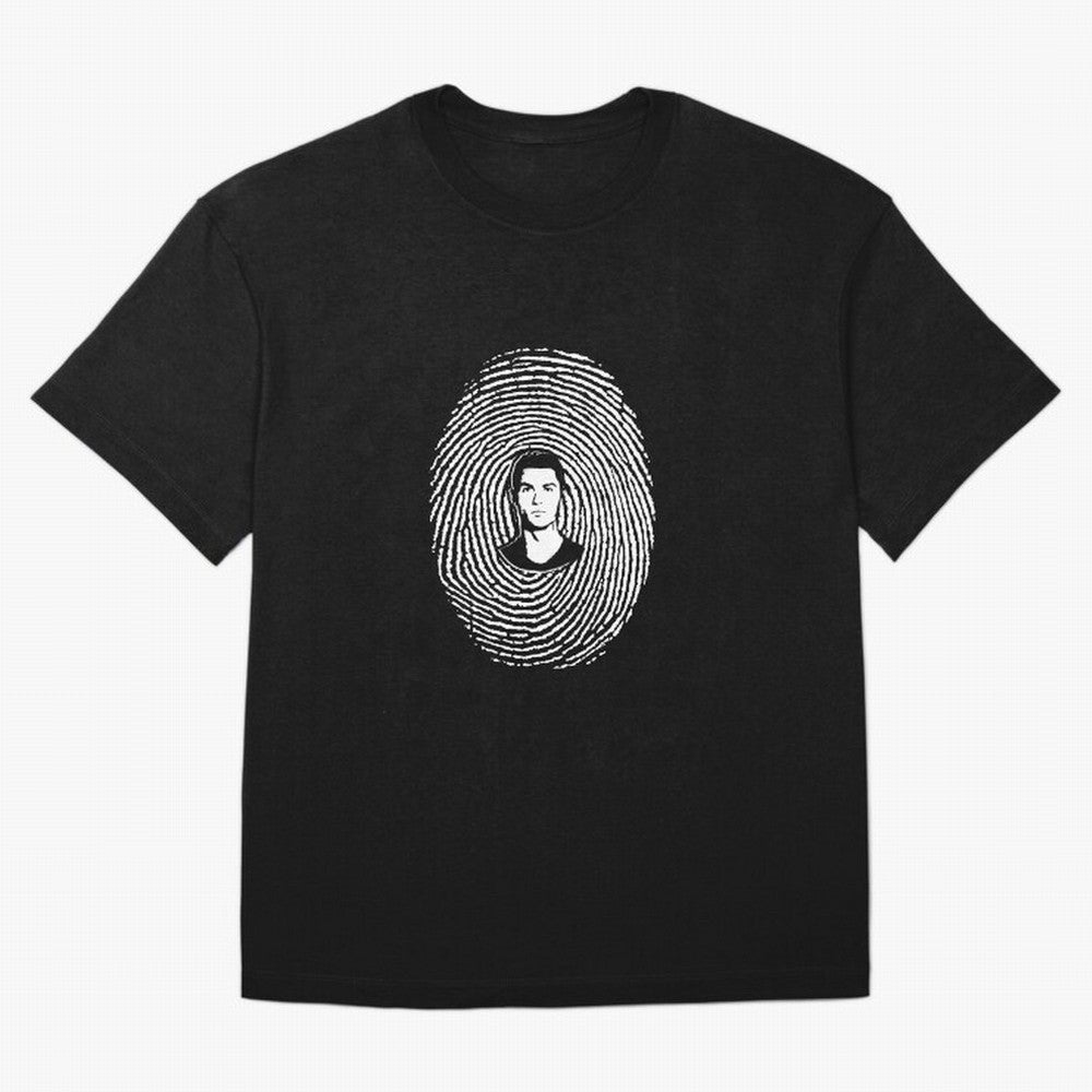 Cristiano Ronaldo fingerprint Oversized T-Shirt Feel International Energy from FIFA World Cup 2026 for Fans of Cristiano Ronaldo and Germany, Bringing Stadium Memories, Football Loyalty, International Chants and Championship Tradition; Great for