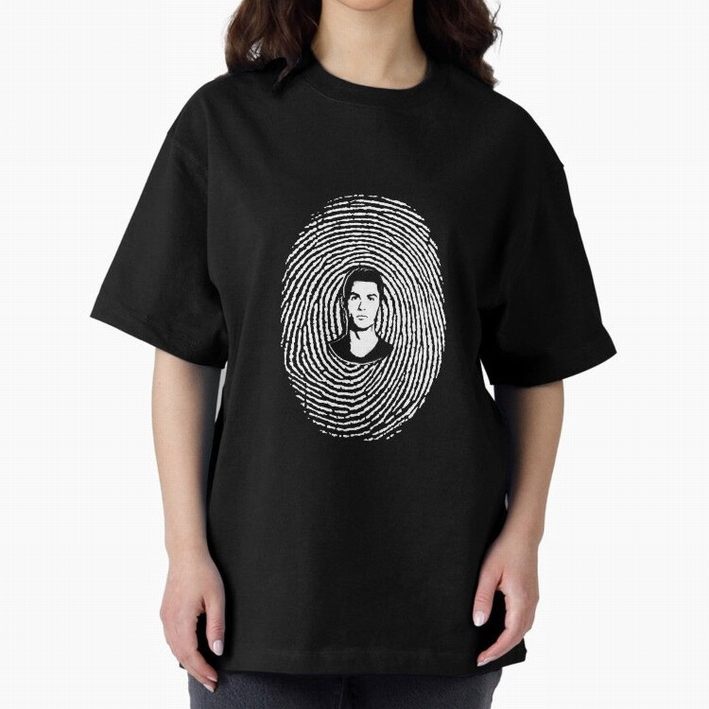 Cristiano Ronaldo fingerprint Oversized T-Shirt Feel International Energy from FIFA World Cup 2026 for Fans of Cristiano Ronaldo and Germany, Bringing Stadium Memories, Football Loyalty, International Chants and Championship Tradition; Great for