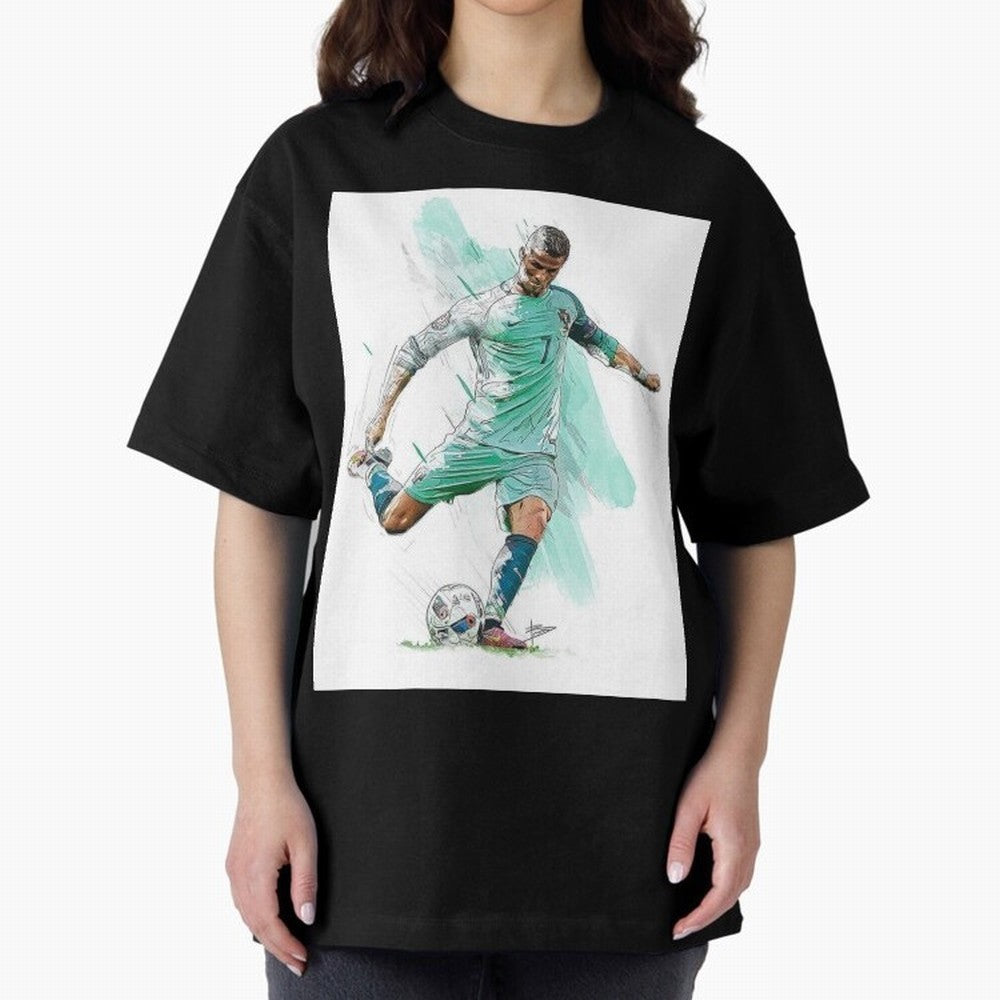 Cristiano ronaldo 7 Oversized T-Shirt Make Your Look Match FIFA World Cup 2026 USA Canada Mexico Connected to CR7, England Energy, Championship Spirit, Famous Goals, Roaring Crowds and International Football Unity; Perfect for Fans, Collectors,