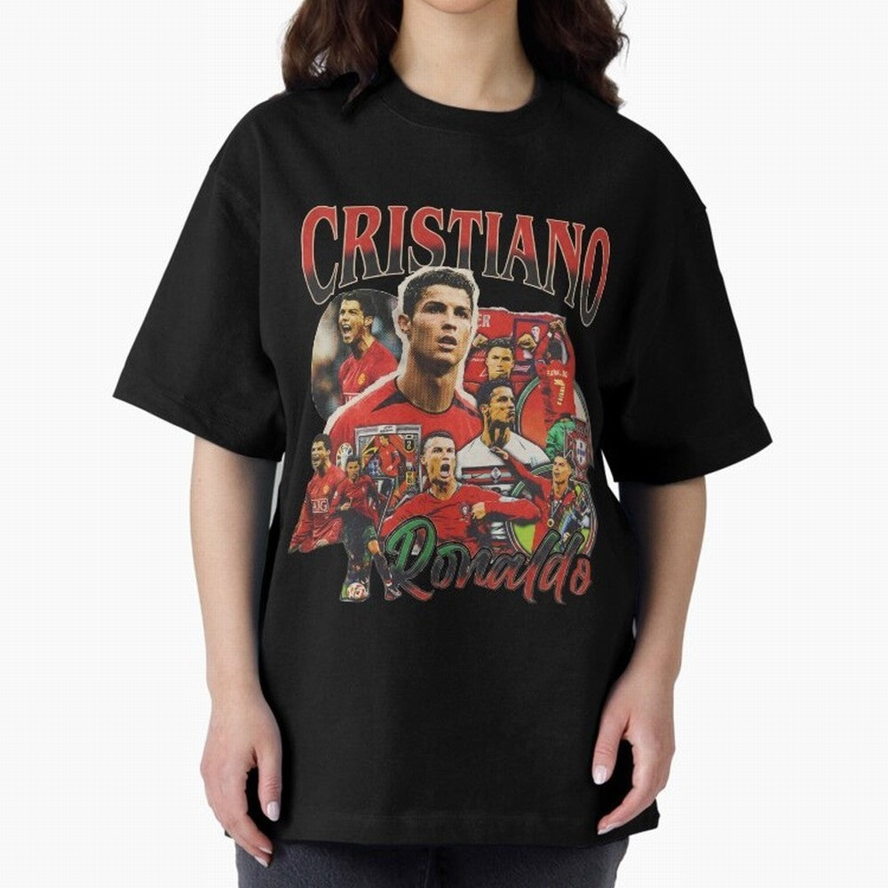 Retro Cristiano Ronaldo Oversized T-Shirt Fuel Your Fan Pride for FIFA World Cup 2026 Group Stage Built around Messi, Netherlands Energy, Football Passion, Legendary Performances, Festival Vibes and Supporter Community; Perfect for Fans,