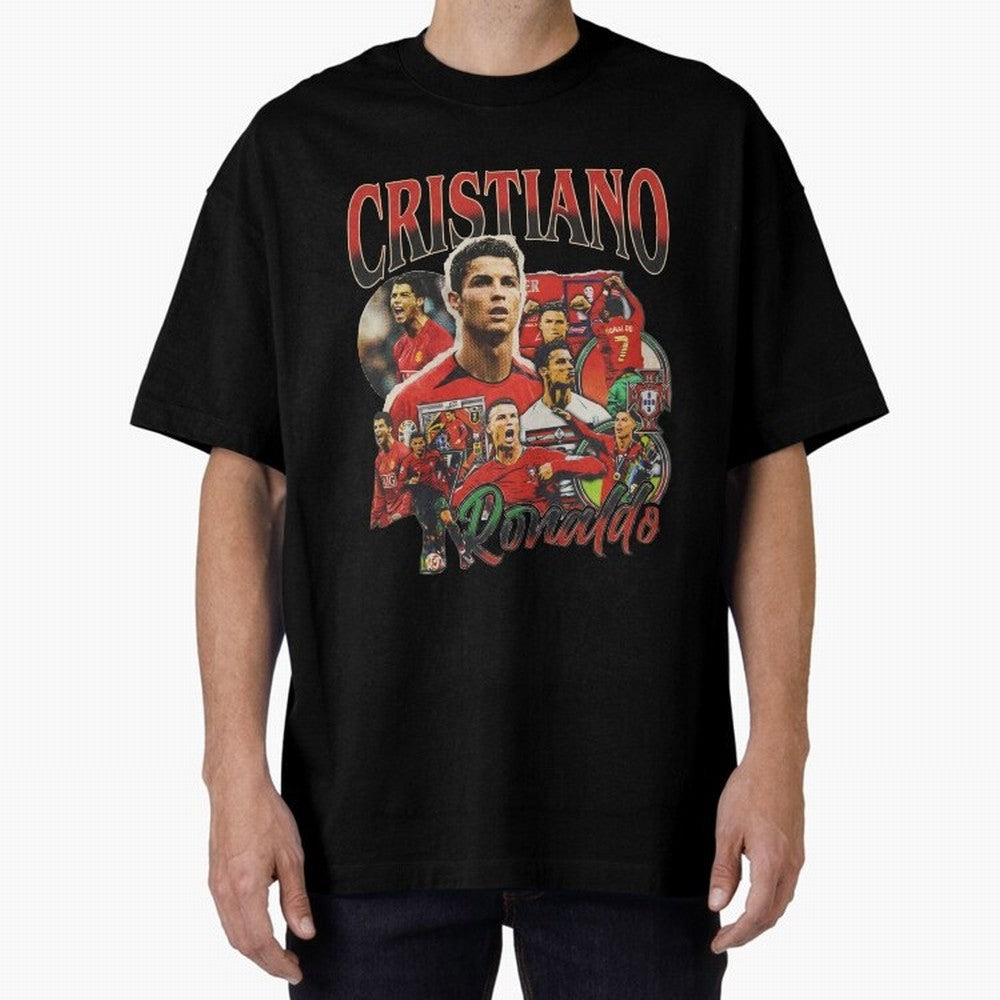 Retro Cristiano Ronaldo Oversized T-Shirt Fuel Your Fan Pride for FIFA World Cup 2026 Group Stage Built around Messi, Netherlands Energy, Football Passion, Legendary Performances, Festival Vibes and Supporter Community; Perfect for Fans,