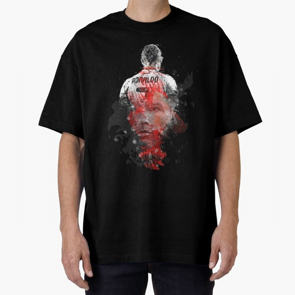 Cristiano Ronaldo Cristiano Ronaldo Oversized T-Shirt Bring Supporter Culture to FIFA World Cup 2026 for Fans of Messi, CR7 and Mbappe and Spain and Netherlands, Bringing Retro Football Energy, Iconic Rivalries, Trophy Chase Drama and Stadium