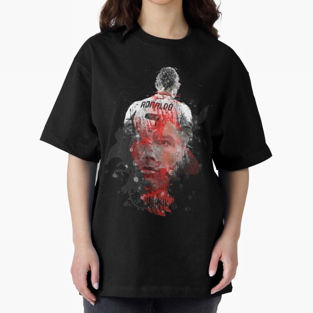Cristiano Ronaldo Cristiano Ronaldo Oversized T-Shirt Bring Supporter Culture to FIFA World Cup 2026 for Fans of Messi, CR7 and Mbappe and Spain and Netherlands, Bringing Retro Football Energy, Iconic Rivalries, Trophy Chase Drama and Stadium
