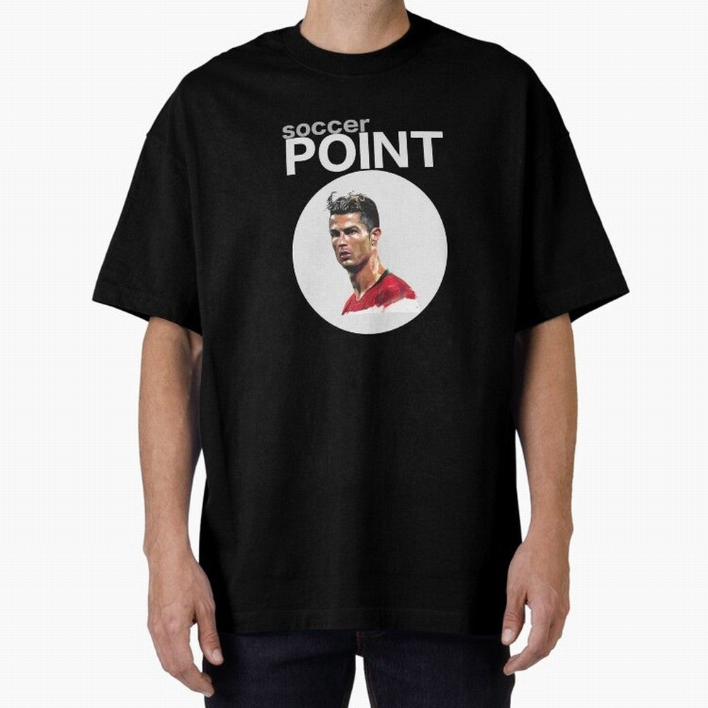 soccer POINT Oversized T-Shirt Honor the Beautiful Game during FIFA World Cup 2026 USA Canada Mexico for Fans of Messi and Cristiano Ronaldo and Spain, Bringing Vintage Soccer Flavor, Modern Football Stars, National Flags and Final Night Emotion;
