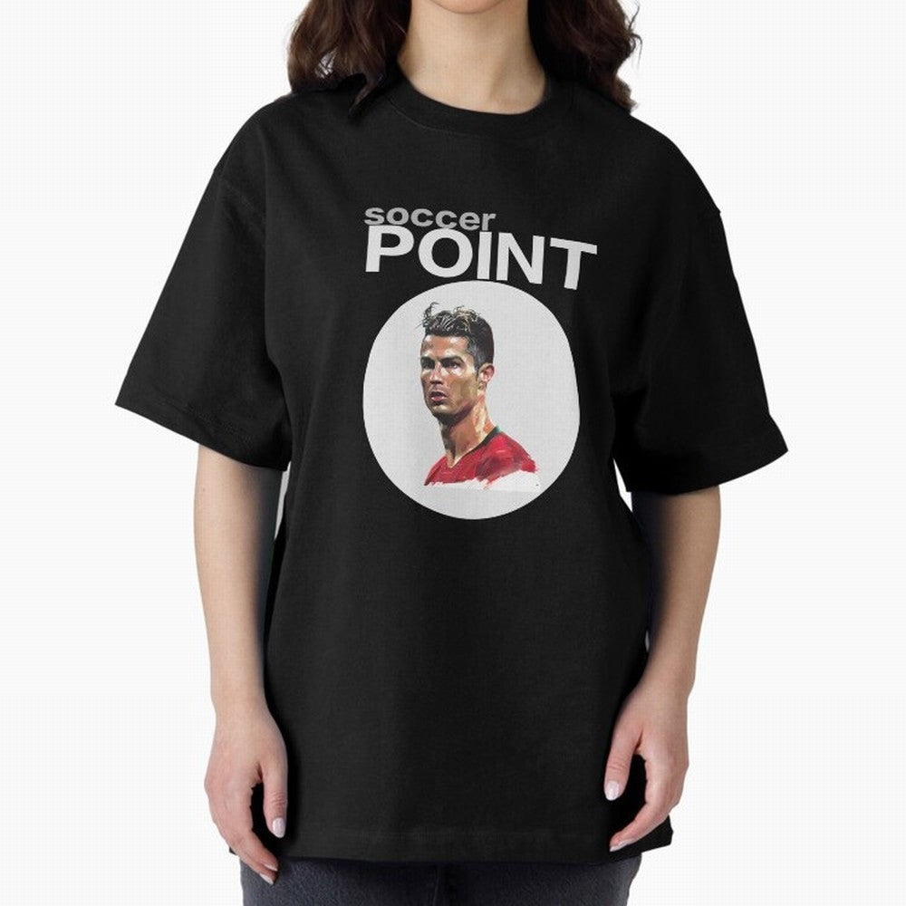 soccer POINT Oversized T-Shirt Honor the Beautiful Game during FIFA World Cup 2026 USA Canada Mexico for Fans of Messi and Cristiano Ronaldo and Spain, Bringing Vintage Soccer Flavor, Modern Football Stars, National Flags and Final Night Emotion;