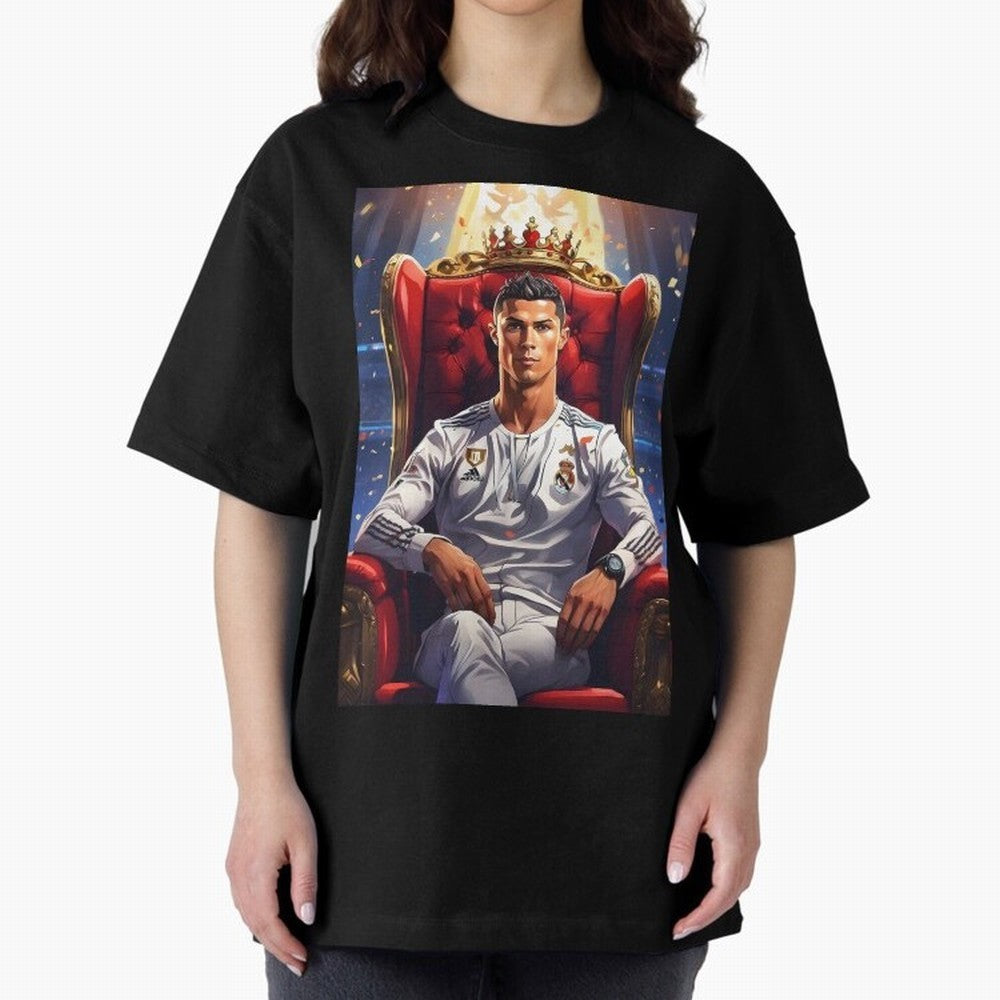 King Cristiano Ronaldo Oversized T-Shirt Celebrate FIFA World Cup 2026 Group Stage Celebrating Haaland, Spain and Netherlands Energy, Football Passion, Legendary Performances, Festival Vibes and Supporter Community; Made for Die Hard Supporters,
