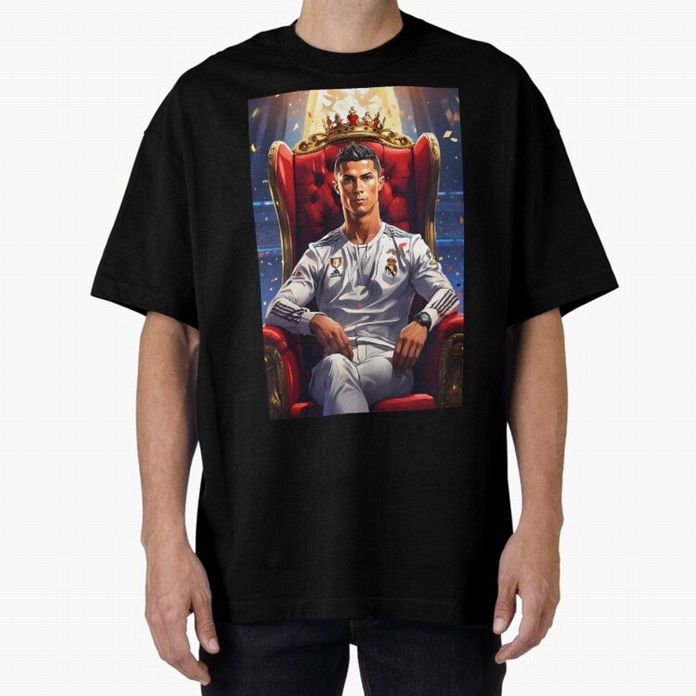 King Cristiano Ronaldo Oversized T-Shirt Celebrate FIFA World Cup 2026 Group Stage Celebrating Haaland, Spain and Netherlands Energy, Football Passion, Legendary Performances, Festival Vibes and Supporter Community; Made for Die Hard Supporters,