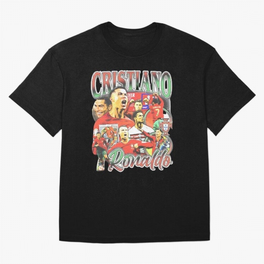 Cristiano Ronaldo Graphic Shirt Oversized T-Shirt Support Iconic Players in FIFA World Cup 2026 Group Stage Celebrating Mbappe and Neymar, Argentina, France and Brazil Energy, Goal Celebration Energy, Supporter Heritage, Football Icons and