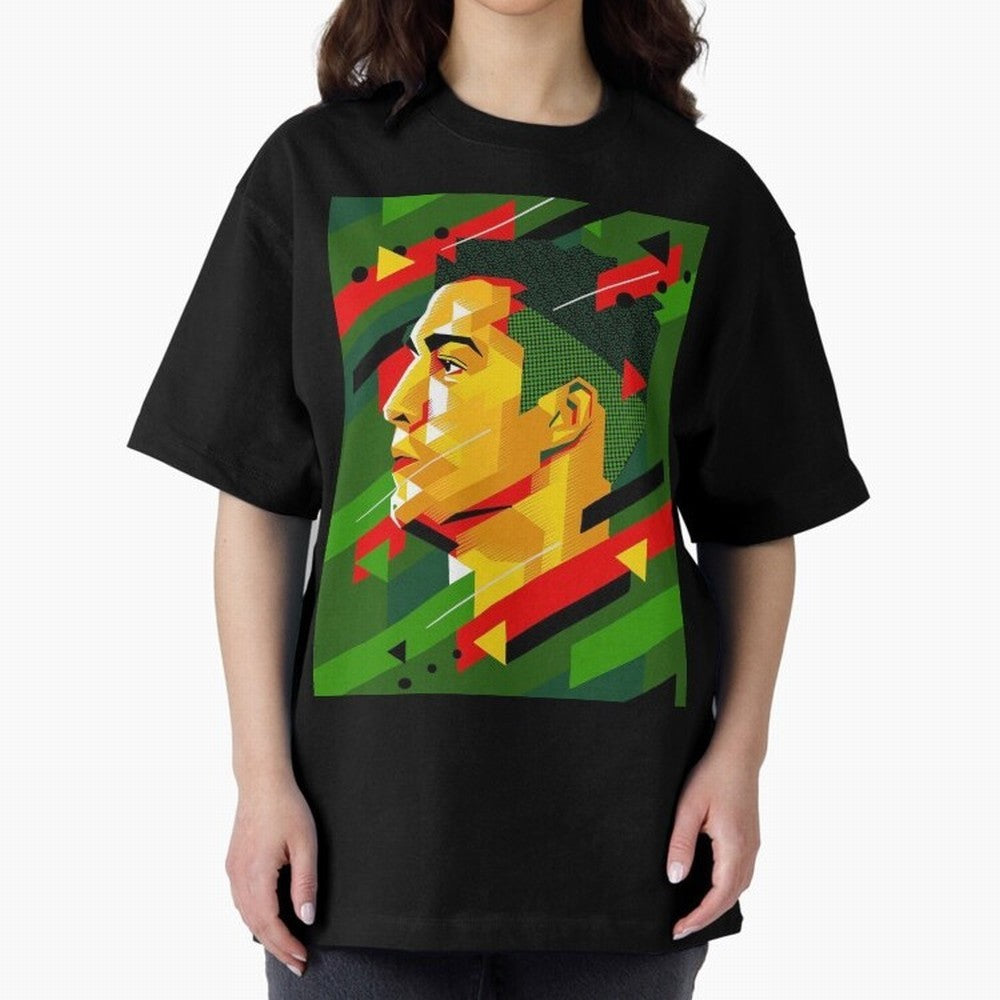 Cristiano Ronaldo Oversized T-Shirt Show Passion for the Stars of Match Day Hype around FIFA World Cup 2026 Group Stage, Haaland, England and Germany, Stadium Memories, Football Loyalty, International Chants and Championship Tradition; Built for