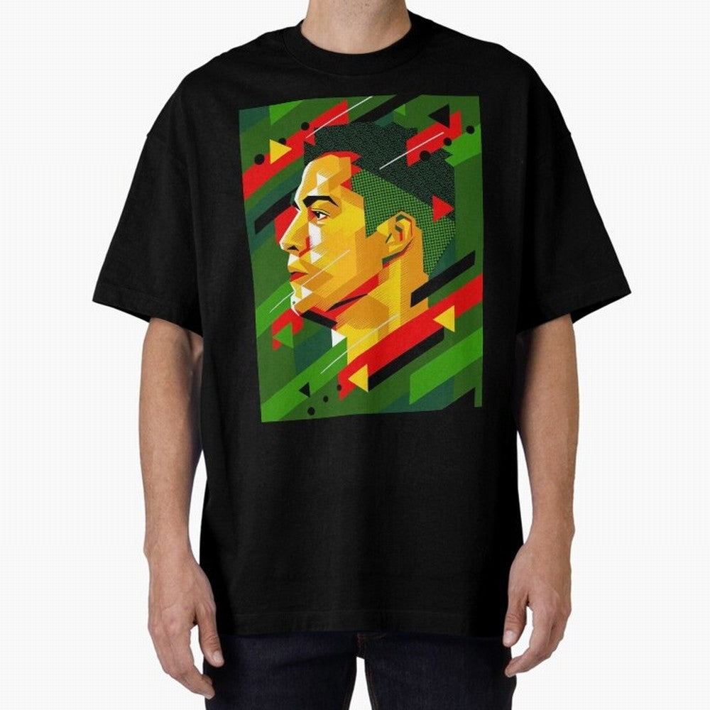 Cristiano Ronaldo Oversized T-Shirt Show Passion for the Stars of Match Day Hype around FIFA World Cup 2026 Group Stage, Haaland, England and Germany, Stadium Memories, Football Loyalty, International Chants and Championship Tradition; Built for