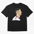 C Ronaldo - Iconic Oversized T-Shirt Capture FIFA World Cup 2026 Spirit, Centered on Portugal, Haaland and Mbappe, Football History, Final Match Energy, Crowd Noise and Once in a Lifetime Moments; Created for Match Day Parties, Soccer Gifts, Fan