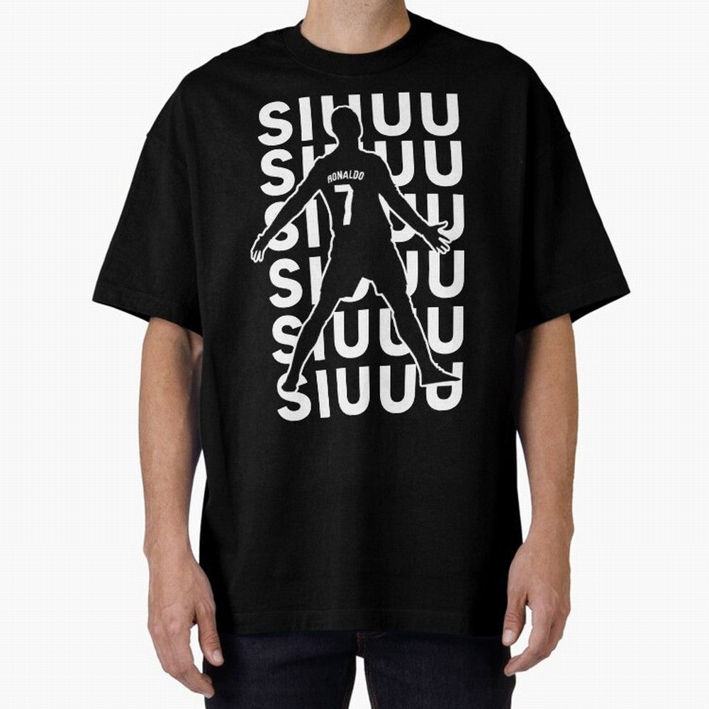 siuuu ronaldo Cristiano CR7 memes MUFC Oversized T-Shirt Celebrate National Team Dreams in FIFA World Cup 2026 USA Canada Mexico for Fans of CR7 and Messi and Spain, Bringing Sports Nostalgia, International Competition, Famous Players and