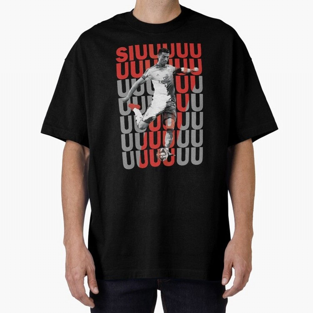 Siuuuuuu Cristiano Ronaldo Oversized T-Shirt Feel International Energy from Global Football Passion for FIFA World Cup 2026 USA Canada Mexico, Capturing Mbappe, Spain and Netherlands, Champion Mindset, Group Stage Buzz, Knockout Tension and