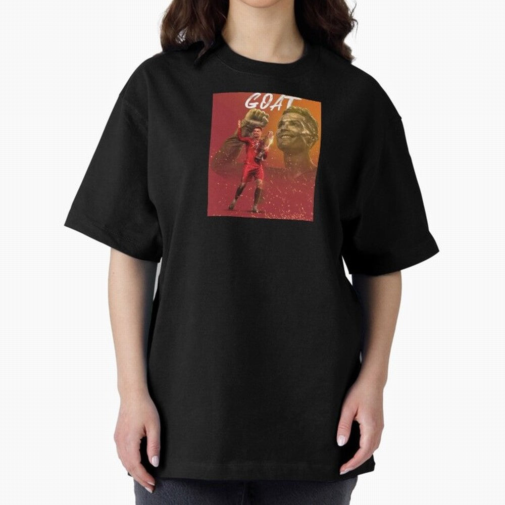 Wallpaper Cris Ronaldo Oversized T-Shirt Honor the Beautiful Game during Match Day Hype around FIFA World Cup 2026 Group Stage, Messi, Argentina, France and Brazil, Retro Football Energy, Iconic Rivalries, Trophy Chase Drama and Stadium Atmosphere;