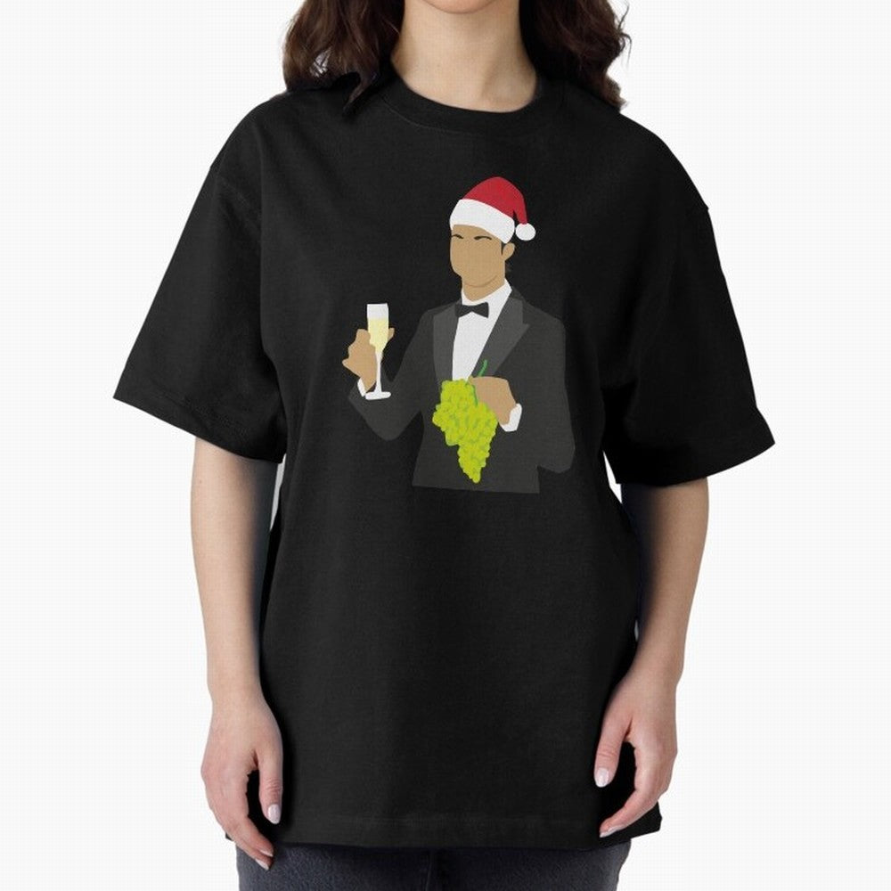 Cristiano Ronaldo enjoing Christmas Oversized T-Shirt Feel the Roar of FIFA World Cup 2026 for Fans of Messi, CR7 and Mbappe and Brazil, Bringing Sports Nostalgia, International Competition, Famous Players and Unforgettable Victories; Great for