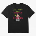 All i want for christmas is siuuu Oversized T-Shirt Follow the Final Road of FIFA World Cup 2026 Spirit, Inspired by Portugal, CR7 and Messi, Retro Football Energy, Iconic Rivalries, Trophy Chase Drama and Stadium Atmosphere; Perfect for Fans,