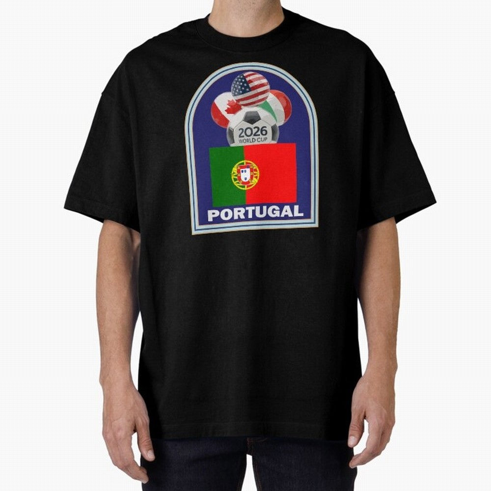 Portugal 2026 Soccer T-shirt Oversized T-Shirt Bring Match Day Fire to the FIFA World Cup 2026 Group Stage Journey through Mbappe Highlights, Netherlands Pride, Classic Soccer Heritage, Championship Pressure, Fan Loyalty and International Pride;