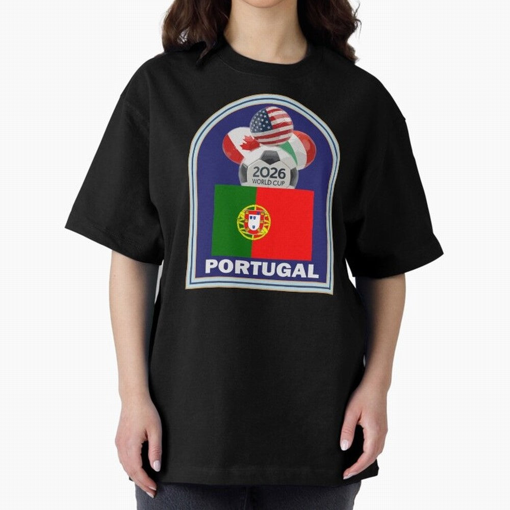 Portugal 2026 Soccer T-shirt Oversized T-Shirt Bring Match Day Fire to the FIFA World Cup 2026 Group Stage Journey through Mbappe Highlights, Netherlands Pride, Classic Soccer Heritage, Championship Pressure, Fan Loyalty and International Pride;