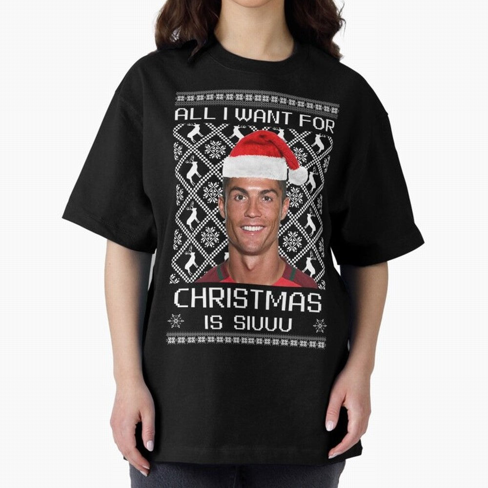 cristiano ronaldo siuuu christmas sweater Oversized T-Shirt Bring World Football Passion into FIFA World Cup 2026 Filled with Haaland, Argentina, France and Brazil Energy, Stadium Chants, National Pride, Trophy Dreams and Unforgettable Football