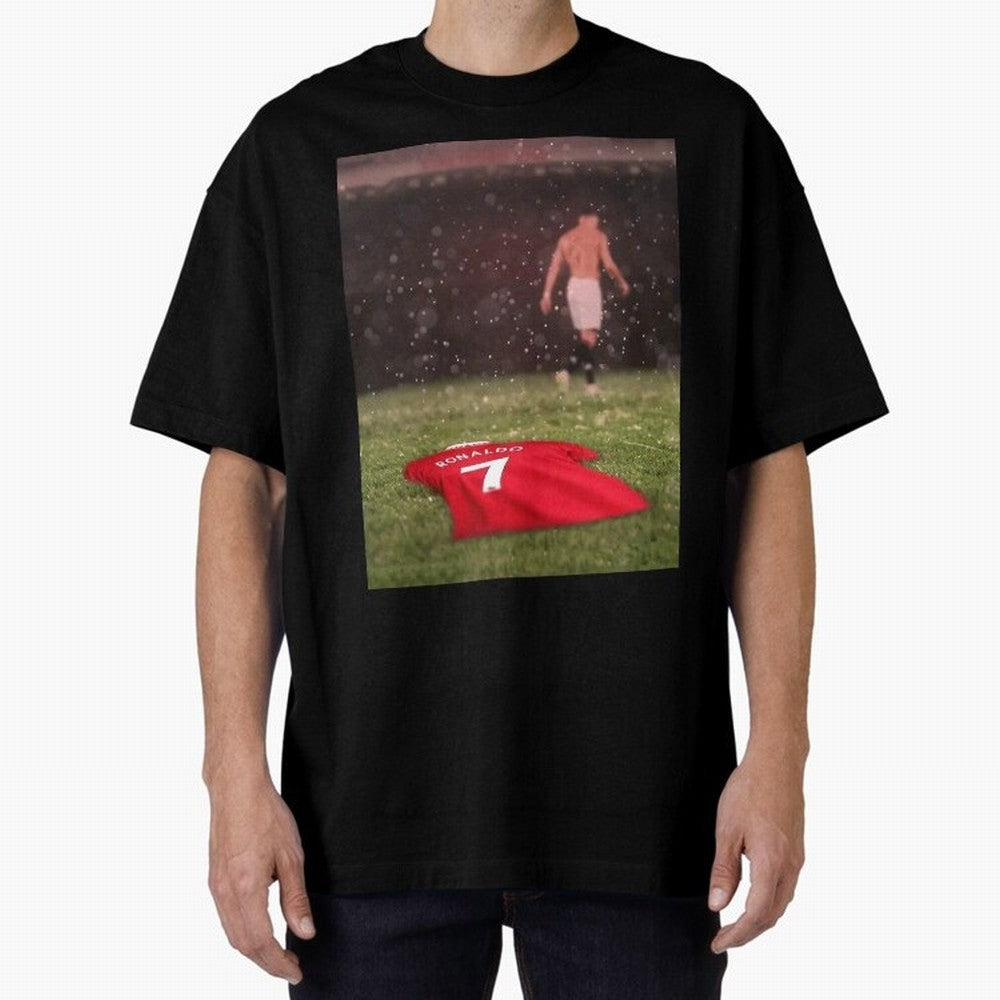 Cristiano Ronaldo Oversized T-Shirt Support FIFA World Cup 2026 USA Canada Mexico Spirit, Built around Netherlands, Messi, Neymar and Mbappe, Worldwide Fan Energy, Dramatic Goals, Stadium Lights and Championship Celebrations; Great for Supporters
