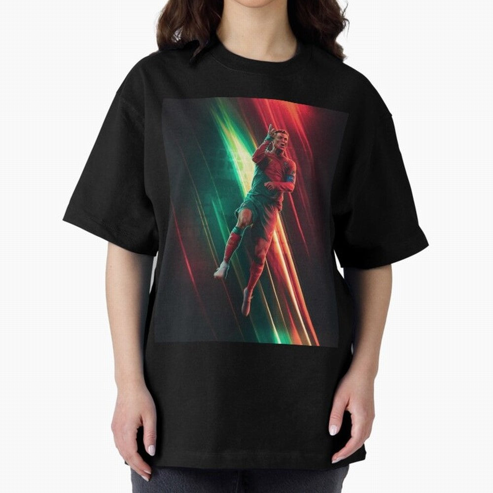 Cristiano Ronaldo Oversized T-Shirt Feel International Energy from Match Day Hype around FIFA World Cup 2026 Group Stage, Messi, Neymar and Mbappe, Argentina, France and Brazil, Football Passion, Legendary Performances, Festival Vibes and Supporter