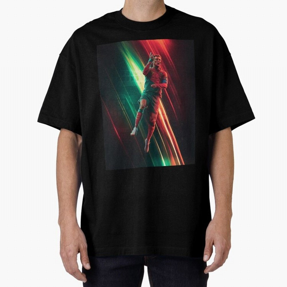 Cristiano Ronaldo Oversized T-Shirt Feel International Energy from Match Day Hype around FIFA World Cup 2026 Group Stage, Messi, Neymar and Mbappe, Argentina, France and Brazil, Football Passion, Legendary Performances, Festival Vibes and Supporter