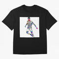 Cristiano Ronaldo art design. Cristiano Ronaldo sketch art Oversized T-Shirt Celebrate Classic Football Spirit in FIFA World Cup 2026 USA Canada Mexico for Fans of Haaland and England, Bringing Football Festival Excitement, Trophy Ambitions,