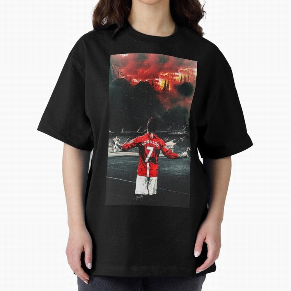 cristiano ronaldo manchester Oversized T-Shirt Celebrate the Next Chapter of FIFA World Cup 2026 for Fans of Haaland and Mbappe and France and Portugal, Bringing Champion Mindset, Group Stage Buzz, Knockout Tension and Passionate Fan Culture; Great