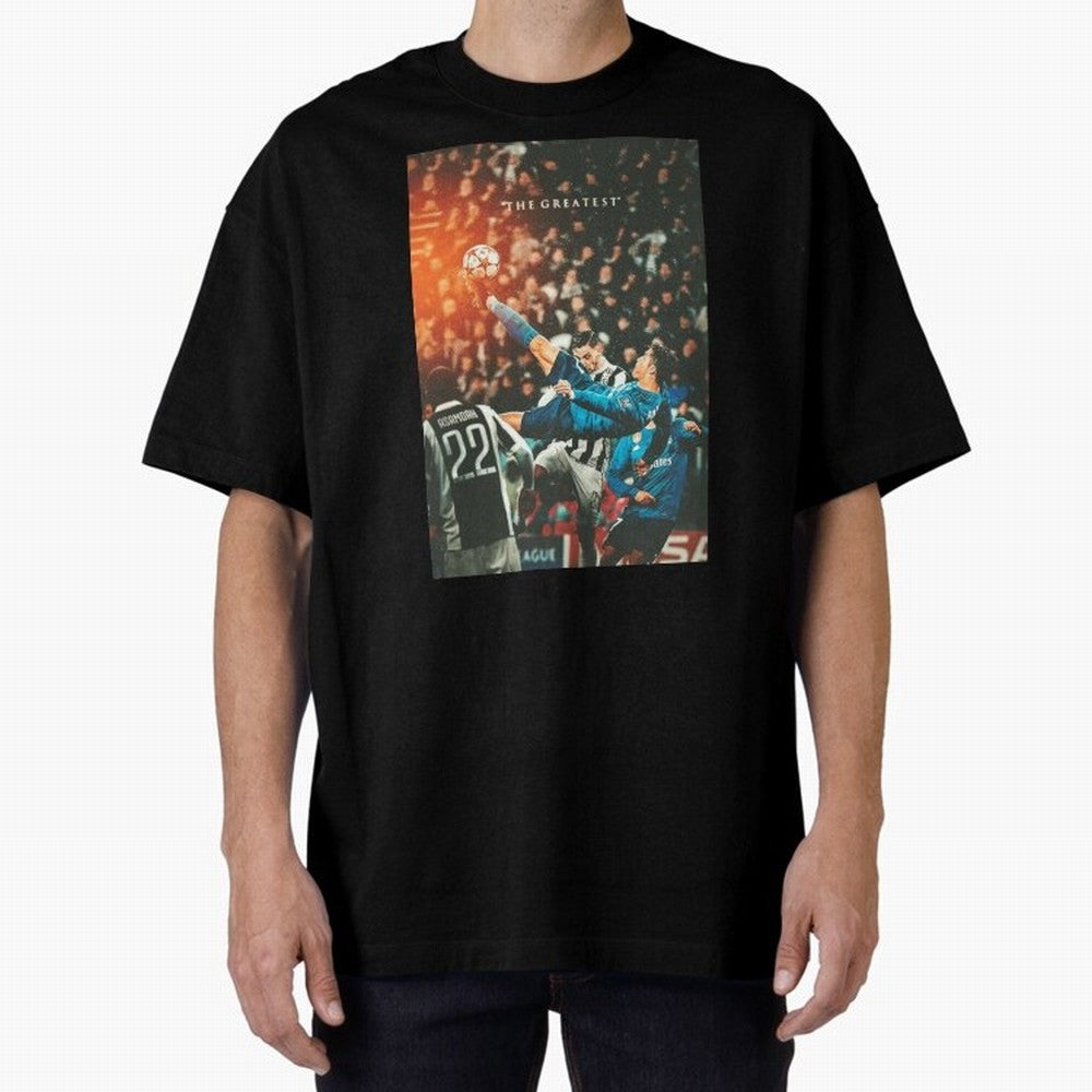 Ronaldo Bicycle Kick Skills Greatest, Ronaldo Gifts, Ronaldo Best Selling , Ronaldo Top Items Poste Oversized T-Shirt Cheer through Every Moment of Global Football Passion for FIFA World Cup 2026 Group Stage, with Messi, France, Match Day