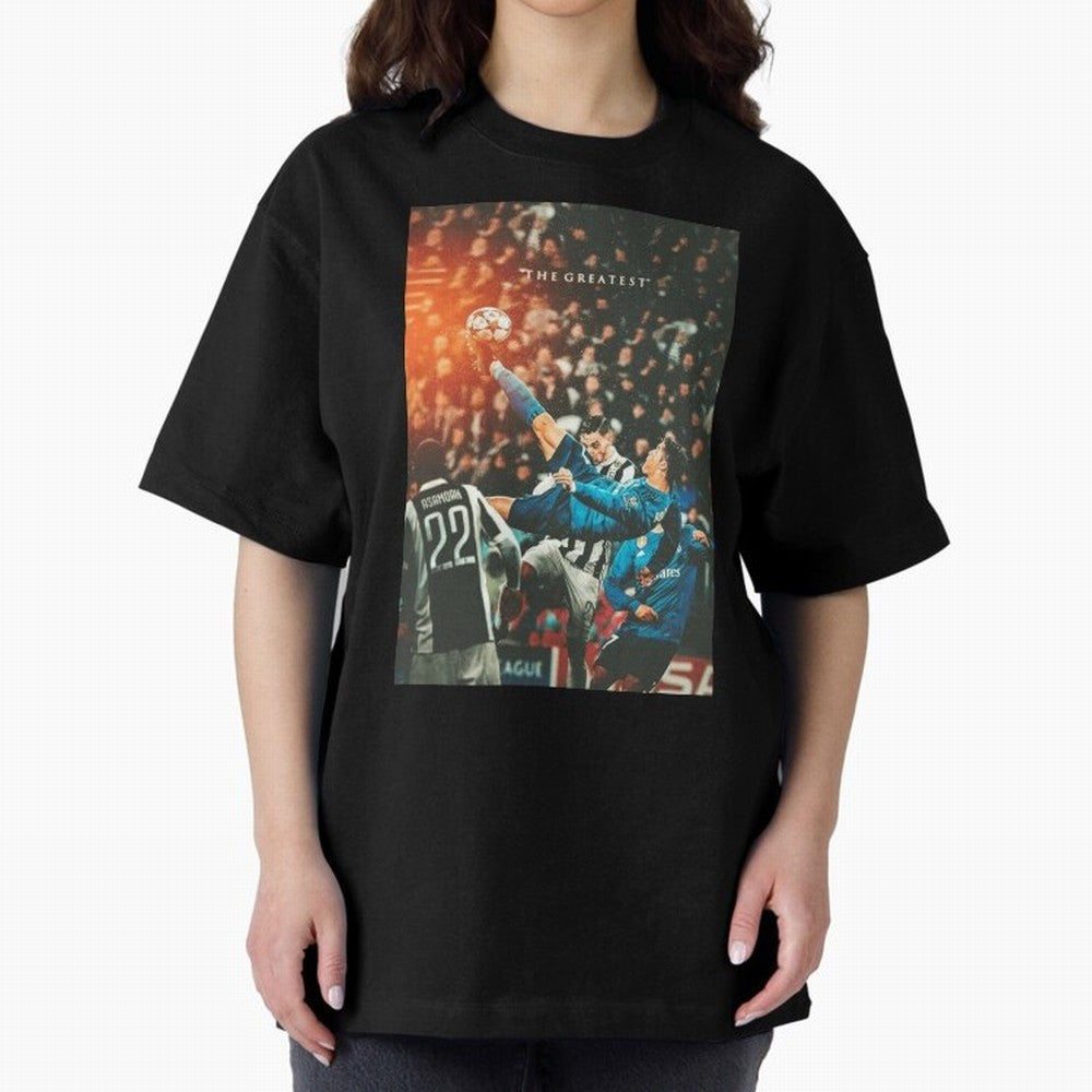 Ronaldo Bicycle Kick Skills Greatest, Ronaldo Gifts, Ronaldo Best Selling , Ronaldo Top Items Poste Oversized T-Shirt Cheer through Every Moment of Global Football Passion for FIFA World Cup 2026 Group Stage, with Messi, France, Match Day